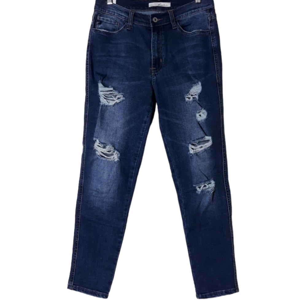 KanCan Distressed Skinny Ankle Crop Blue Jean SZ 9/28